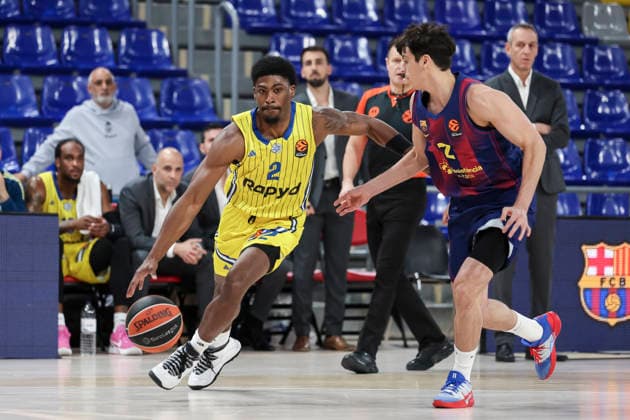 January 6, 2026, Barcelona, Barcelona, Spain: Jimmy Clark III of Maccabi Rapyd Tel Aviv in action during the EuroLeague Regular Season Round 20 match played between FC Barcelona, Barca and Maccabi Rapyd Tel Aviv at Palau Blaugrana on January 06, 2026 in Barcelona, Spain. Barcelona Spain - ZUMAa181 20260106_zaa_a181_023 Copyright: xJavierxBorregox
