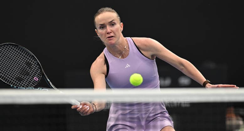 Ukraine™s Elina Svitolina during her singles match at the 2026 ASB Classic Women™s Tennis Tournament at Manuka Doctor Arena, Auckland, New Zealand. Tuesday 6 January 2026. Photo: Andrew Cornaga z Auckland New Zealand Copyright: xAndrewxCornaga x