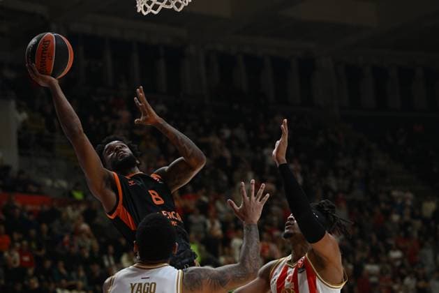 Crvena Zvezda v Valencia - EuroLeague BELGRADE, SERBIA - JANUARY 06: Jean Montero (8) of Valencia in action during the EuroLeague week 20 basketball match between Crvena Zvezda and Valencia Basket at Aleksandar Nikolic Hall on January 06, 2026 in Belgrade, Serbia. Amir Hamzagic Anadolu Belgrade Serbia. Editorial use only. Please get in touch for any other usage.  Copyright: x2026xAnadoluxAmirxHamzagicx