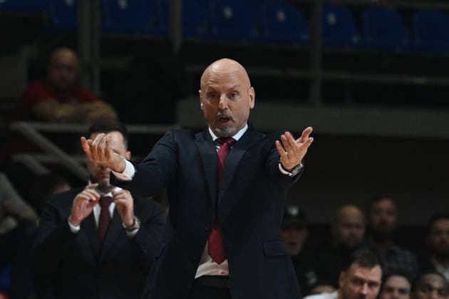 Crvena Zvezda v Valencia - EuroLeague BELGRADE, SERBIA - JANUARY 06: Head Coach Sasa Obardovic of Crvena Zvezda reacts during the EuroLeague week 20 basketball match between Crvena Zvezda and Valencia Basket at Aleksandar Nikolic Hall on January 06, 2026 in Belgrade, Serbia. Amir Hamzagic Anadolu Belgrade Serbia. Editorial use only. Please get in touch for any other usage.  Copyright: x2026xAnadoluxAmirxHamzagicx