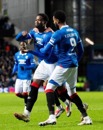 Emmanuel Fernandez of Rangers celebrates scoring his sides first goal during Scottish Premiership match at Ibrox Stadium, Glasgow. Rangers v Aberdeen - Scottish Premiership - Ibrox Stadium, Glasgow, Lanarkshire, Scotland, UK - 06 Jan 2026Glasgow Ibrox Stadium Lanarkshire, Scotland United Kingdom EDITORIAL USE ONLY  Copyright: xRangersxFC Shutterstockx 16237029k