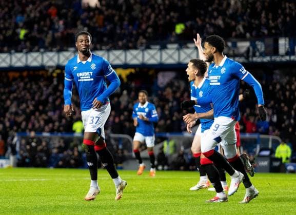 Emmanuel Fernandez of Rangers celebrates scoring his sides first goal during Scottish Premiership match at Ibrox Stadium, Glasgow. Rangers v Aberdeen - Scottish Premiership - Ibrox Stadium, Glasgow, Lanarkshire, Scotland, UK - 06 Jan 2026Glasgow Ibrox Stadium Lanarkshire, Scotland United Kingdom EDITORIAL USE ONLY  Copyright: xRangersxFC Shutterstockx 16237029h