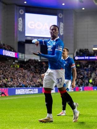 Emmanuel Fernandez of Rangers celebrates scoring his sides first goal during Scottish Premiership match at Ibrox Stadium, Glasgow. Rangers v Aberdeen - Scottish Premiership - Ibrox Stadium, Glasgow, Lanarkshire, Scotland, UK - 06 Jan 2026Glasgow Ibrox Stadium Lanarkshire, Scotland United Kingdom EDITORIAL USE ONLY  Copyright: xRangersxFC Shutterstockx 16237029q