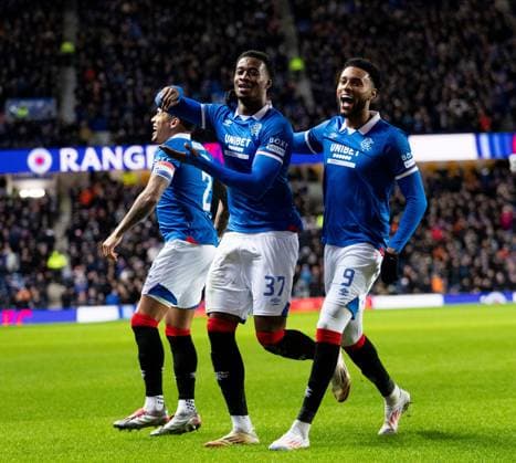 Emmanuel Fernandez of Rangers celebrates scoring his sides first goal during Scottish Premiership match at Ibrox Stadium, Glasgow. Rangers v Aberdeen - Scottish Premiership - Ibrox Stadium, Glasgow, Lanarkshire, Scotland, UK - 06 Jan 2026Glasgow Ibrox Stadium Lanarkshire, Scotland United Kingdom EDITORIAL USE ONLY  Copyright: xRangersxFC Shutterstockx 16237029s