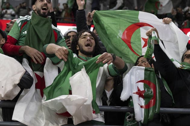 Algeria v Democratic Republic of the Congo - AFCON 2025 RABAT, MOROCCO - JANUARY 6: Algerian and Congolese fans cheer for their teams during the 35th Africa Cup of Nations (AFCON 2025) round of 16 match between Algeria and the Democratic Republic of the Congo at the Moulay Hassan Stadium in Rabat, Morocco on January 6, 2026. Abu Adem Muhammed Anadolu Rabat Morocco. Editorial use only. Please get in touch for any other usage.  Copyright: x2026xAnadoluxAbuxAdemxMuhammedx