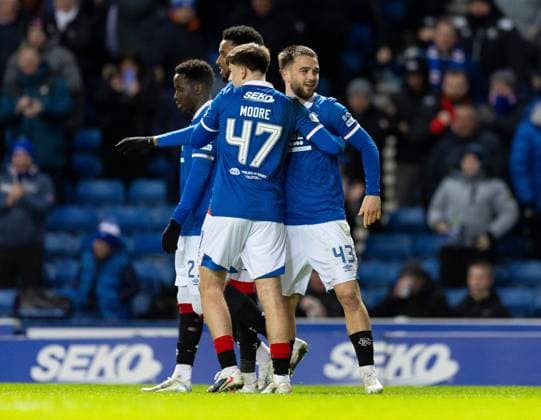 Nicolas Raskin of Rangers celebrates scoring his sides second goal during Scottish Premiership match at Ibrox Stadium, Glasgow. Rangers v Aberdeen - Scottish Premiership - Ibrox Stadium, Glasgow, Lanarkshire, Scotland, UK - 06 Jan 2026Glasgow Ibrox Stadium Lanarkshire, Scotland United Kingdom EDITORIAL USE ONLY  Copyright: xRangersxFC Shutterstockx 16237029af