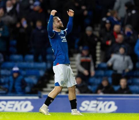 Nicolas Raskin of Rangers celebrates scoring his sides second goal during Scottish Premiership match at Ibrox Stadium, Glasgow. Rangers v Aberdeen - Scottish Premiership - Ibrox Stadium, Glasgow, Lanarkshire, Scotland, UK - 06 Jan 2026Glasgow Ibrox Stadium Lanarkshire, Scotland United Kingdom EDITORIAL USE ONLY  Copyright: xRangersxFC Shutterstockx 16237029ah