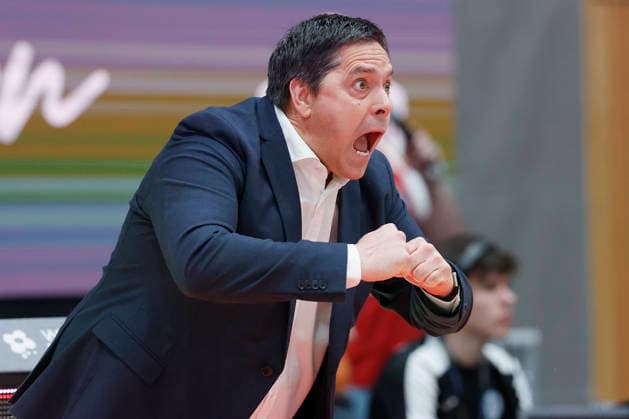 f l t r Head Coach Sasa Filipovski Fitness First Wuerzburg Baskets , 06 01 2026, Basketball Champions League, Fitness First Wuerzburg Baskets vs Patrioti Levice, GER, Wuerzburg, Tectake Arena Copyright: HMBxMedia xHeikoxBecker