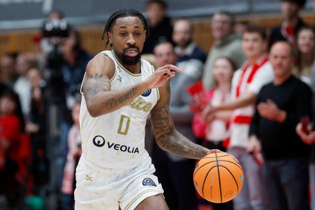 f l t r Rickey McGill Patrioti Levice, 0 , 06 01 2026, Basketball Champions League, Fitness First Wuerzburg Baskets vs Patrioti Levice, GER, Wuerzburg, Tectake Arena Copyright: HMBxMedia xHeikoxBecker