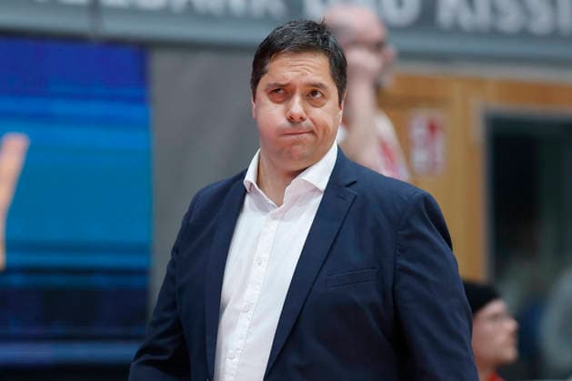 f l t r Head Coach Sasa Filipovski Fitness First Wuerzburg Baskets , 06 01 2026, Basketball Champions League, Fitness First Wuerzburg Baskets vs Patrioti Levice, GER, Wuerzburg, Tectake Arena Copyright: HMBxMedia xHeikoxBecker