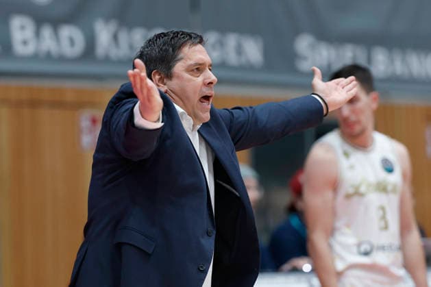 f l t r Head Coach Sasa Filipovski Fitness First Wuerzburg Baskets , 06 01 2026, Basketball Champions League, Fitness First Wuerzburg Baskets vs Patrioti Levice, GER, Wuerzburg, Tectake Arena Copyright: HMBxMedia xHeikoxBecker