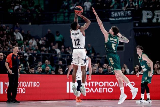 Armoni Brooks Panathinaikos Aktor Athens - EA7 Emporio Armani Olimpia Milano Euroleague 2025-26 Round 20 Atene, 06 01 2026 Foto MarcoBrondi CIAMILLO-CASTORIA Atene OAKA Grecia Grecia  Copyright: xMarcoxBrondix
