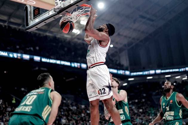 Josh Nebo Panathinaikos Aktor Athens - EA7 Emporio Armani Olimpia Milano Euroleague 2025-26 Round 20 Atene, 06 01 2026 Foto MarcoBrondi CIAMILLO-CASTORIA Atene OAKA Grecia Grecia  Copyright: xMarcoxBrondix