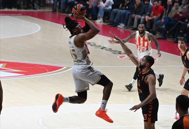 CRVENA ZVEZDA vs VALENCIA CHIMA MONEKE, basketball player of Crvena Zvezda, during the Euroleague match against Valencia, at Aleksandar Nikolic Hall. Belgrade, 06.01.2026. photo: Nebojsa Parausic MN Press Photo BASKETBALL, EUROLEAGUE, CRVENA ZVEZDA, VALENCIA Belgrade Hala Aleksandar Nikolic Serbia Copyright: xNebojsaxParausicx xMNxPressx