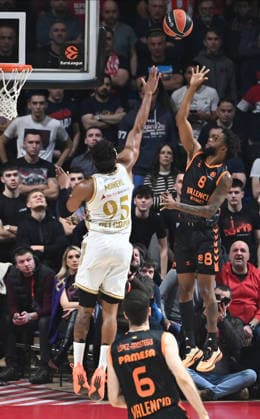 CRVENA ZVEZDA vs VALENCIA JEAN MONTERO, basketball player of Valencia, during the Euroleague match against Crvena Zvezda, at Aleksandar Nikolic Hall. Belgrade, 06.01.2026. photo: Nebojsa Parausic MN Press Photo BASKETBALL, EUROLEAGUE, CRVENA ZVEZDA, VALENCIA Belgrade Hala Aleksandar Nikolic Serbia Copyright: xNebojsaxParausicx xMNxPressx