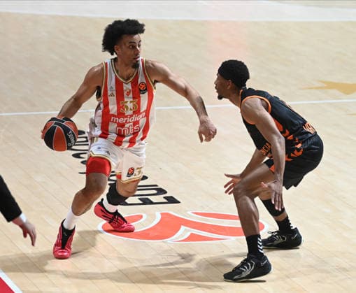 CRVENA ZVEZDA vs VALENCIA JORDAN NWORA, basketball player of Crvena Zvezda, during the Euroleague match against Valencia, at Aleksandar Nikolic Hall. Belgrade, 06.01.2026. photo: Nebojsa Parausic MN Press Photo BASKETBALL, EUROLEAGUE, CRVENA ZVEZDA, VALENCIA Belgrade Hala Aleksandar Nikolic Serbia Copyright: xNebojsaxParausicx xMNxPressx