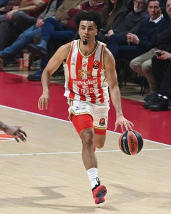 CRVENA ZVEZDA vs VALENCIA JORDAN NWORA, basketball player of Crvena Zvezda, during the Euroleague match against Valencia, at Aleksandar Nikolic Hall. Belgrade, 06.01.2026. photo: Nebojsa Parausic MN Press Photo BASKETBALL, EUROLEAGUE, CRVENA ZVEZDA, VALENCIA Belgrade Hala Aleksandar Nikolic Serbia Copyright: xNebojsaxParausicx xMNxPressx