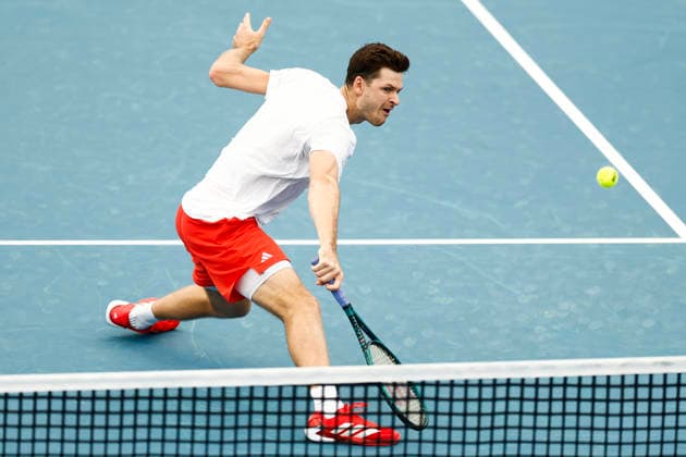 TENNIS UNITED CUP SYDNEY, Hubert Hurkacz of team Poland plays a forehand in his Group F singles match against Tallon Griekspoor of Team Netherlands during day six of the 2026 United Cup at Ken Rosewall Arena in Sydney, Wednesday, January 7, 2026. ( NO ARCHIVING, EDITORIAL USE ONLY SYDNEY NEW SOUTH WALES AUSTRALIA  Copyright: xMARKxEVANSx 20260107159016201227