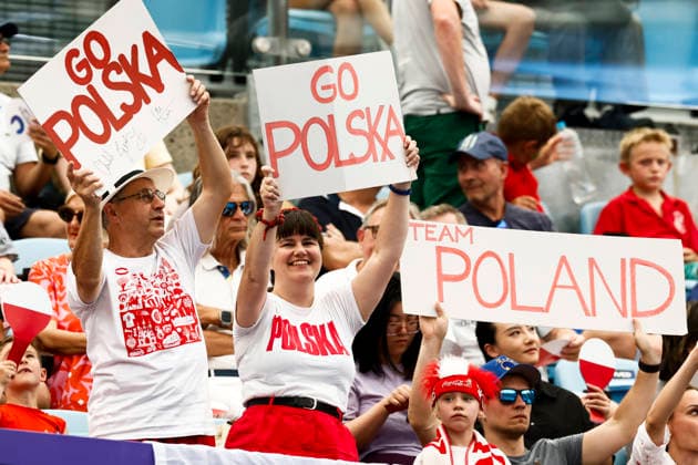 TENNIS UNITED CUP SYDNEY, Team Poland fans are seen during the Group F singles match between Hubert Hurkacz of team Poland and Tallon Griekspoor of Team Netherlands on day six of the 2026 United Cup at Ken Rosewall Arena in Sydney, Wednesday, January 7, 2026. ( NO ARCHIVING, EDITORIAL USE ONLY SYDNEY NEW SOUTH WALES AUSTRALIA  Copyright: xMARKxEVANSx 20260107133576400057