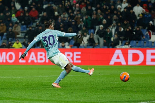 January 6, 2026, Reggio Emilia, Italy: Jonathan David of Juventus FC seen in action during the Italian Serie A soccer match between US Sassuolo Calcio and Juventus Fc at Mapei Stadium CittÃ del Tricolore . Final score US Sassuolo Calcio 0:3 Juventus Fc Reggio Emilia Italy - ZUMAs197 20260106_aaa_s197_241 Copyright: xEmanuelexPennacchiox