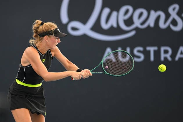 TENNIS BRISBANE INTERNATIONAL, Magdalena Frech of Poland in action against Linda Noskova of Czechia during day four of the Brisbane International tennis tournament at Pat Rafter Arena in Brisbane, Wednesday, January 7, 2026. ( NO ARCHIVING, EDITORIAL USE ONLY BRISBANE QUEENSLAND AUSTRALIA  Copyright: xZAINxMOHAMMEDx 20260107191992076499
