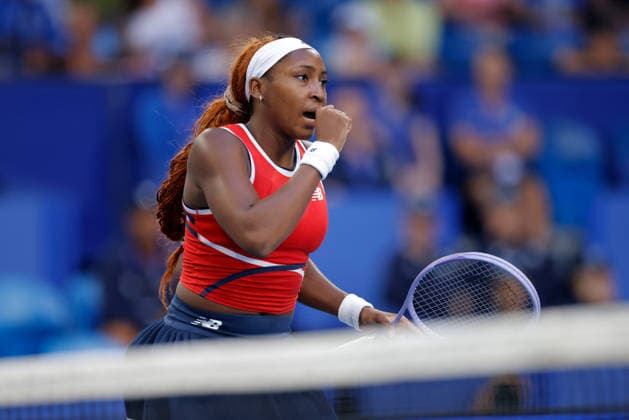 TENNIS UNITED CUP PERTH, Coco Gauff of the USA in action during the United Cup quarter-final doubles match between Greece and the USA at RAC Arena in Perth, Wednesday, January 7, 2026. ( NO ARCHIVING, EDITORIAL USE ONLY PERTH Western Australia Australia  Copyright: xRICHARDxWAINWRIGHTx 20260107117681165549