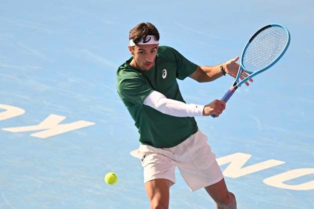 Hong Kong Tennis Open(ATP250) - Day 4 Lorenzo Musetti, an Italian tennis player, during a match at the Hong Kong Tennis Open(ATP250) on January 7, 2026 in Hong Kong. (Photo by Kobe Li Nexpher Images) Hong Kong