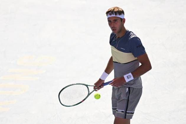 Hong Kong Tennis Open(ATP250) - Day 4 Tomas Martin Etcheverry, an Argentine tennis player, during a match at the Hong Kong Tennis Open(ATP250) on January 7, 2026 in Hong Kong. (Photo by Kobe Li Nexpher Images) Hong Kong