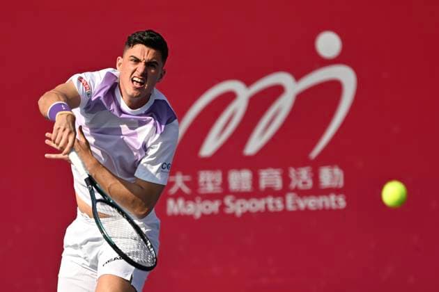 Hong Kong Tennis Open(ATP250) - Day 4 Robert Galloway, an American tennis player, during a match at the Hong Kong Tennis Open(ATP250) on January 7, 2026 in Hong Kong. (Photo by Kobe Li Nexpher Images) Hong Kong