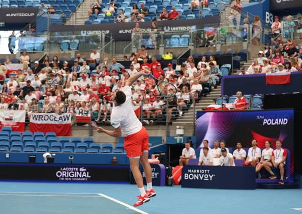 TENIS UNITED CUP SYDNEY 2026 07012026 N Z HUBERT HURKACZ W TRAKCIE MECZU Z TALLON GRIEKSPOOR PODCZAS RYWALIZACJI W GRUPIE F W TURNIEJU UNITED CUP W SYDNEY MARCIN CHOLEWINSKI NEWSPIX.PL TENIS UNITED CUP SYDNEY 2026 07012026 HUBERT HURKACZ DURING THE MATCH AGAINST TALLON GRIEKSPOOR IN COMPETITION GROUP F IN THE UNITED CUP IN SYDNEY NEWSPIX.PL --- newspix.pl POLAND OUT! 
