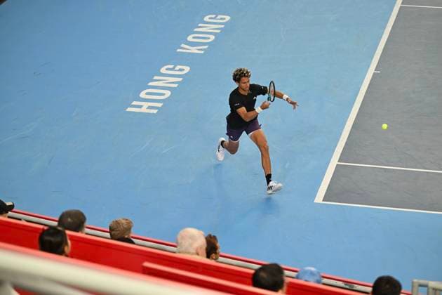Hong Kong Tennis Open(ATP250) - Day 4 Gabriel Diallo, a Canadian tennis player, during a match at the Hong Kong Tennis Open(ATP250) on January 7, 2026 in Hong Kong. (Photo by Kobe Li Nexpher Images) Hong Kong