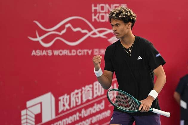 Hong Kong Tennis Open(ATP250) - Day 4 Gabriel Diallo, a Canadian tennis player, during a match at the Hong Kong Tennis Open(ATP250) on January 7, 2026 in Hong Kong. (Photo by Kobe Li Nexpher Images) Hong Kong