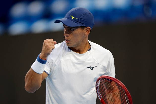 TENNIS UNITED CUP PERTH, Sebastian Baez of Argentina in action against Stan Wawrinka of Switzerland during the United Cup quarter-final match between Argentina and Switzerland at RAC Arena in Perth, Wednesday, January 7, 2026. ( NO ARCHIVING, EDITORIAL USE ONLY PERTH Western Australia Australia  Copyright: xRICHARDxWAINWRIGHTx 20260107199494218259