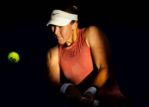 January 7, 2026, Brisbane, Qld, Australia: MIRRA ANDREEVA of Russia plays a backhand during her WomenÃ¢â‚¬â ¢s Singles round of 32 match against OLIVIA GADECKI of Australia at the Brisbane International. Brisbane Australia - ZUMAt173 20260107_zsp_t173_053 Copyright: xStephanexThomasx