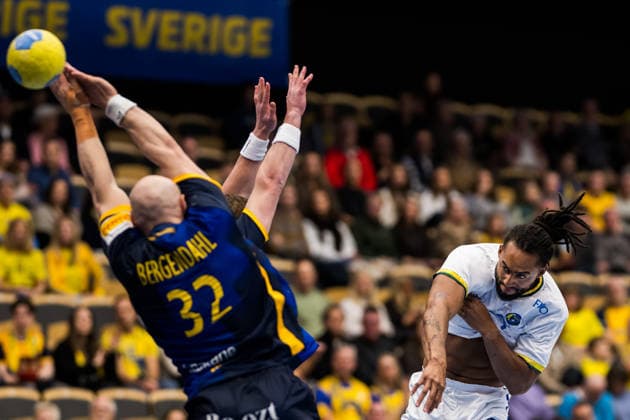 Handball, International match, Sweden - Brazil