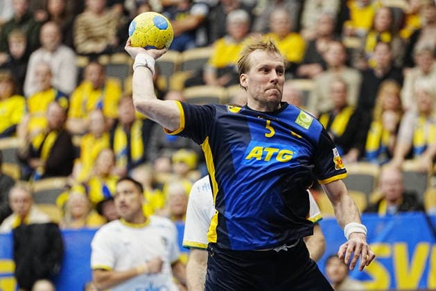 GÖTEBORG, SWEDEN 20260107 Swedens Max Darj during Wednesdays international handball match between Sweden and Brazil in Partille arena GÖTEBORG SWEDEN x9200x  Copyright: xBjörnxLarssonxRosvall TTx HANDBOLL SVERIGE-BRASILIEN