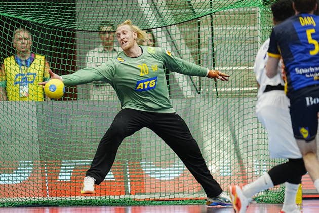 GOTHENBURG, SWEDEN 20260107 Sweden s goalkeeper Mikael Appelgren during Wednesday s international handball match between Sweden and Brazil in Partille arena GÖTEBORG SWEDEN x9200x  Copyright: xBjörnxLarssonxRosvall TTx HANDBALL SWEDEN-BRAZIL