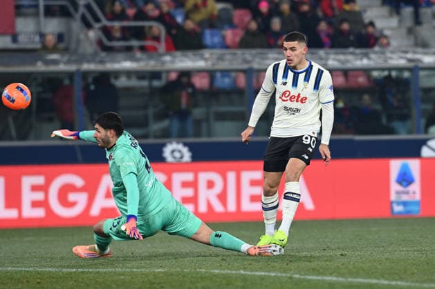 CALCIO - Serie A - Bologna FC vs Atalanta BC Krstovic Nikola (Atalanta Bc) good chance during Bologna FC vs Atalanta BC, Italian soccer Serie A match in Bologna, Italy, January 07 2026 Bologna Italy  Copyright: xIPAxSport ABACAx