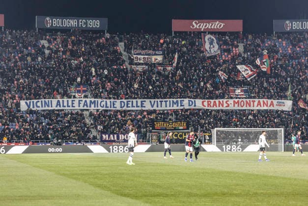 January 7, 2026, Bologna, BOLOGNA: A banner show by Bologna s supporters during the Italian Serie A soccer match Bologna FC vs Atalanta BC at Renato Dall Ara stadium in Bologna, Italy, 7 January 2026. ANSA SERENA CAMPANINI. Soccer: Serie A ; Bologna-Atalanta  - ZUMAa110 20260107_zaf_a110_021 Copyright: xSerenaxCampaninix