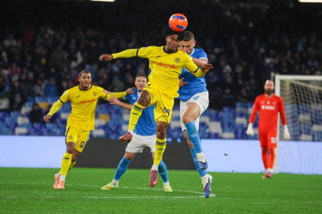 January 7, 2026, Napoli, Campania, ITALIA: Gift Orban of FC Hellas Verona During the 2025 26 Italian Serie A football match between SSC Napoli and Hellas Verona on January 7, 2026, at the Diego Armando Maradona Stadium in Naples...Pictured: Napoli ITALIA - ZUMAs236 20260107_aap_s236_054 Copyright: xFabioxSassox