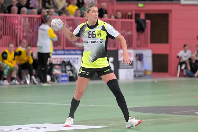 Dana Bleckmann BVB Borussia Dortmund Handball, 66 TusSies Metzingen vs BVB Borussia Dortmund Handball, Handball, Alsco HBF, 12 League Matchday, Season 2025 2026, 07 01 2026 TusSies Metzingen vs BVB Borussia Dortmund Handball, Handball, Alsco HBF, 12 League Matchday, Season 2025 2026, 07 01 2026 Tuebingen Copyright: xEibner-Pressefoto TobiasxBaurx EP_TBR