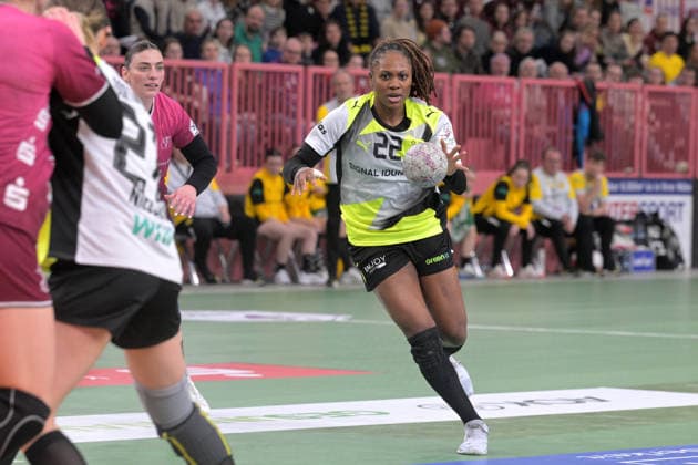 Deborah Lassource BVB Borussia Dortmund Handball, 22 TusSies Metzingen vs BVB Borussia Dortmund Handball, Handball, Alsco HBF, 12 League Matchday, Season 2025 2026, 07 01 2026 TusSies Metzingen vs BVB Borussia Dortmund Handball, Handball, Alsco HBF, 12 League Matchday, Season 2025 2026, 07 01 2026 Tuebingen Copyright: xEibner-Pressefoto TobiasxBaurx EP_TBR