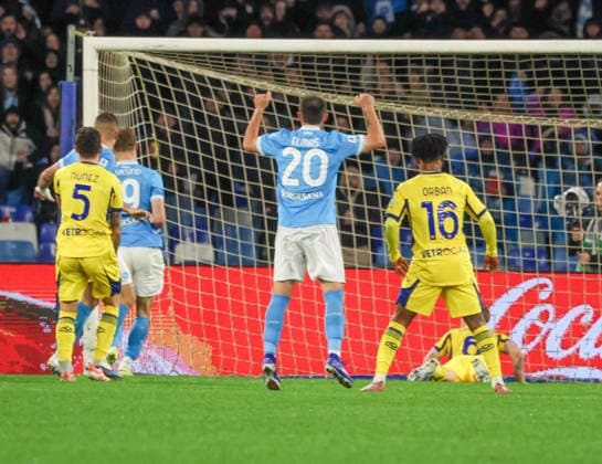 January 7, 2026, Napoli, Campania, ITALIA: Goal the Scott McTominay of SSC Napoli During the 2025 26 Italian Serie A football match between SSC Napoli and Hellas Verona on January 7, 2026, at the Diego Armando Maradona Stadium in Naples...Pictured: Napoli ITALIA - ZUMAs236 20260107_aap_s236_075 Copyright: xFabioxSassox