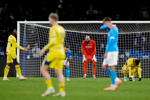 Vanja Milinkovic Savic (SSC Napoli) looks dejected, Serie A, SSC Napoli v Hellas Verona FC, Diego Maradona, January 7, 2026, Napoli, Italy.