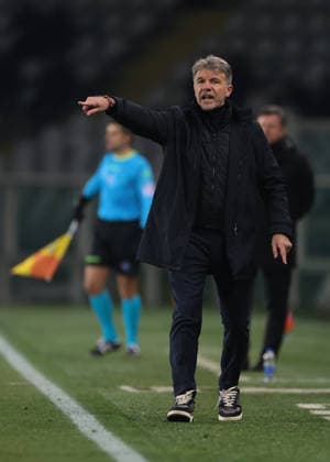 Turin, Italy, 7th January 2026. Marco Baroni Head coach of Torino FC reacts during the Torino vs Udinese Serie A match at Stadio Grande Torino, Turin. Picture credit should read: Jonathan Moscrop Sportimage EDITORIAL USE ONLY. No use with unauthorised audio, video, data, fixture lists, club league logos or live services. Online in-match use limited to 120 images, no video emulation. No use in betting, games or single club league player publications. SPI_006_JM_TORO_UDINESE_ SPI-4408-0006