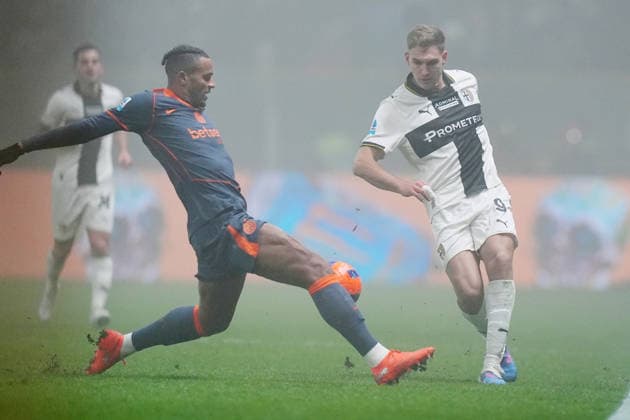 Inter Milan s Manuel Akanji during the Serie A soccer match between Parma and Inter at the Tardini Stadium in Parma , north Italy - Wednesday , January 07 , 2025. - Soccer .  Copyright: xSpada LaPressex
