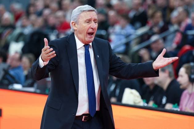 Disappointment, frustration, annoyance for head coach Svetislav Pesic FC Bayern Muenchen Basketball , FC Bayern Muenchen Basketball vs Kosner Baskonia Vitoria Gasteiz, Basketball, Men, Turkish Airlines EuroLeague, Regular season, Season 2025 2026, 07 01 2026 Muenchen Bayern Germany Copyright: xkolbert-press MartinxAgüerax