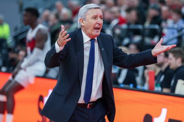 Disappointment, frustration, annoyance for head coach Svetislav Pesic FC Bayern Muenchen Basketball , FC Bayern Muenchen Basketball vs Kosner Baskonia Vitoria Gasteiz, Basketball, Men, Turkish Airlines EuroLeague, Regular season, Season 2025 2026, 07 01 2026 Muenchen Bayern Germany Copyright: xkolbert-press MartinxAgüerax