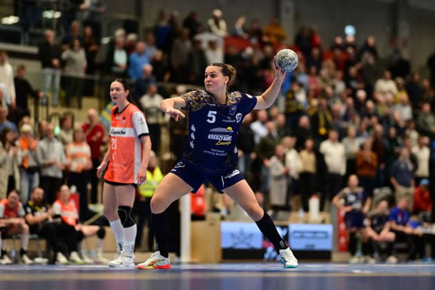 Handball I Women I Season 2025 2026 I 1 HBF I 12 Matchday I Buxtehuder SV HSG Blomberg Lippe I 07 01 2026 Maj Nielsen 5, Buxtehuder Sportverein Buxtehude Halle Nord Niedersachsen Germany Copyright: xLobeca FelixxSchlikisx