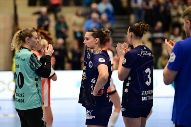 Handball I Women I Season 2025 2026 I 1 HBF I 12 Matchday I Buxtehuder SV HSG Blomberg Lippe I 07 01 2026 Looks disappointed, saddened, depressed, frustrated, crestfallen, offended, dejected, dissatisfied, disillusioned, bad-tempered Maj Nielsen 5, Buxtehuder Sportverein Buxtehude Halle Nord Niedersachsen Germany Copyright: xLobeca FelixxSchlikisx